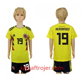 Colombia Fodboldtrøjer Hernandez 19 Børn Hjemmebanesæt VM 2018